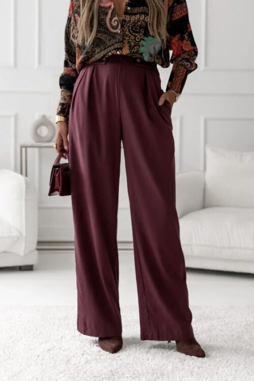 Eleganckie spodnie z szeroką nogawką – Simplicity